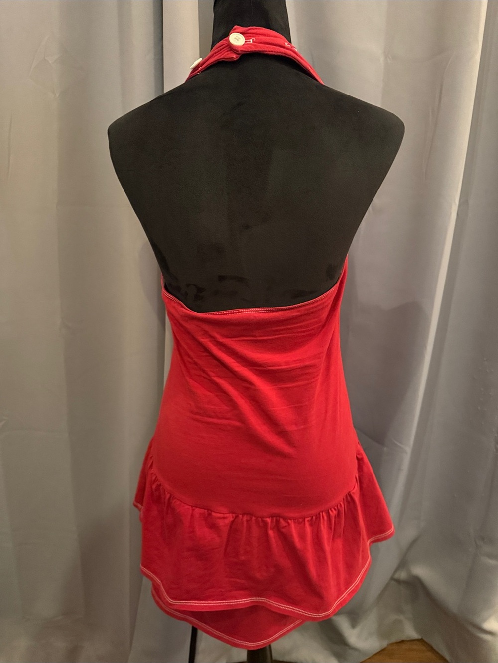 OU Red Ruffle Halter Tank Top - Picture 5 of 7